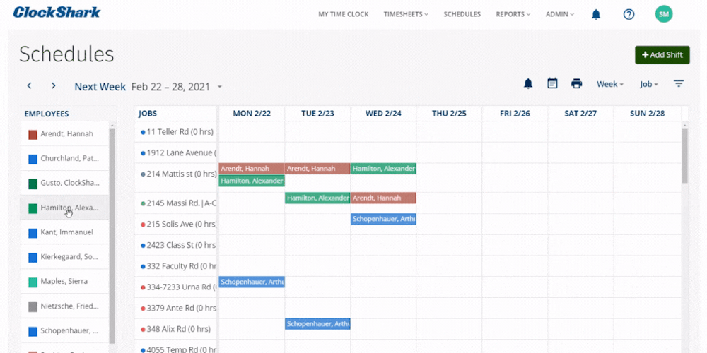 ClockShark Scheduler ClockShark Scheduler